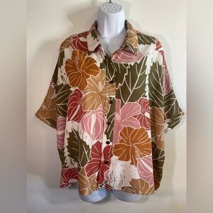 Lex Breezy button down top M